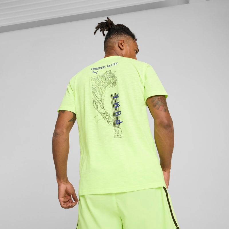 PUMA Graphic Mens Yellow T-Shirt - Image 2